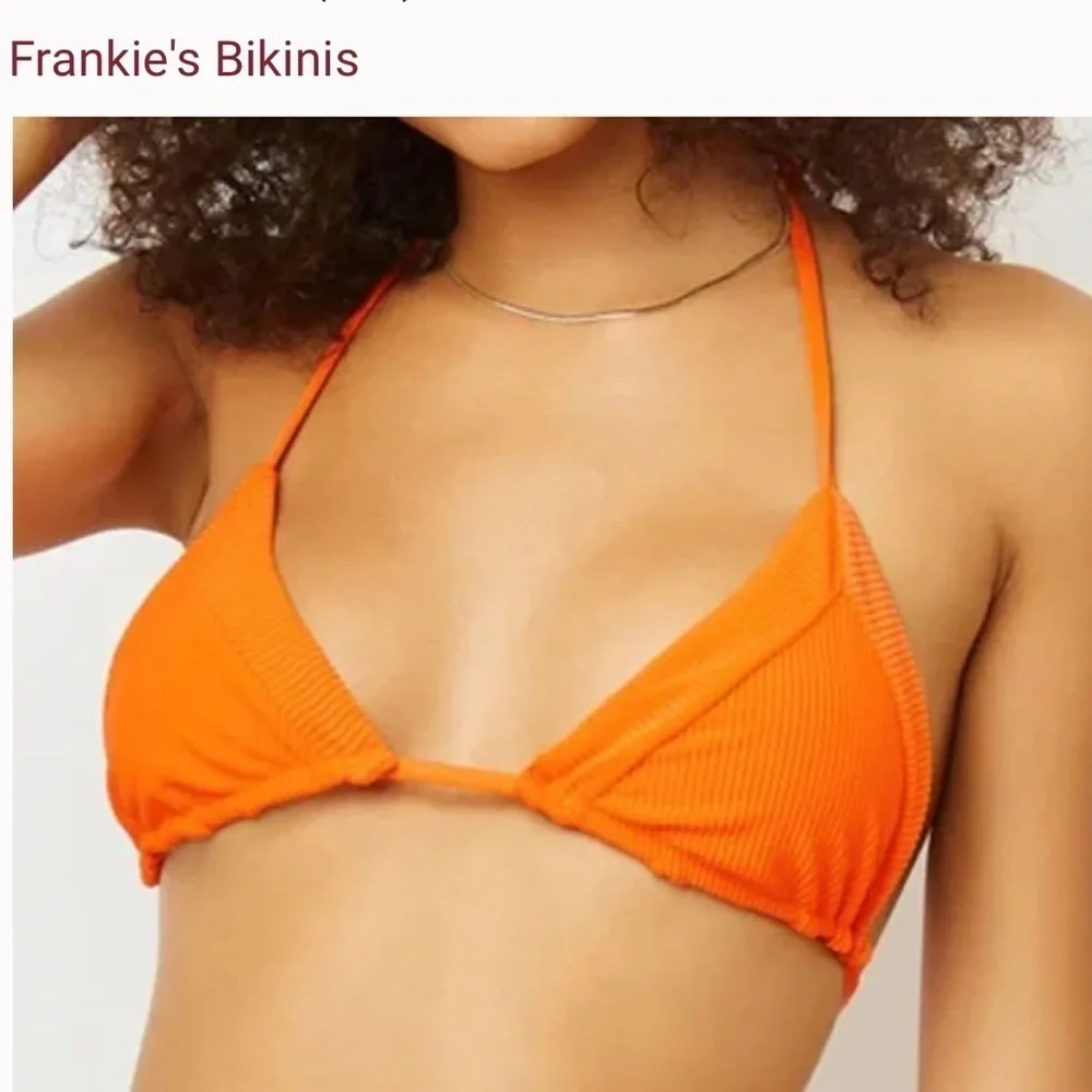 Frankies Bikinis Sky top in Marmalade.